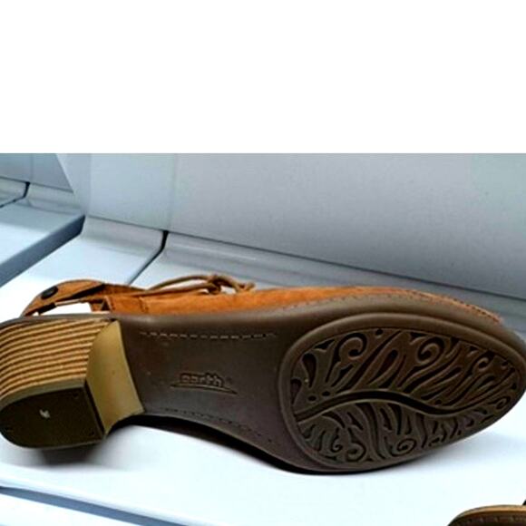 "EARTH" Kristen, Wide Laced Sandal, Chunky Heel,Size 11, Country,Prairie, - Picture 5 of 11